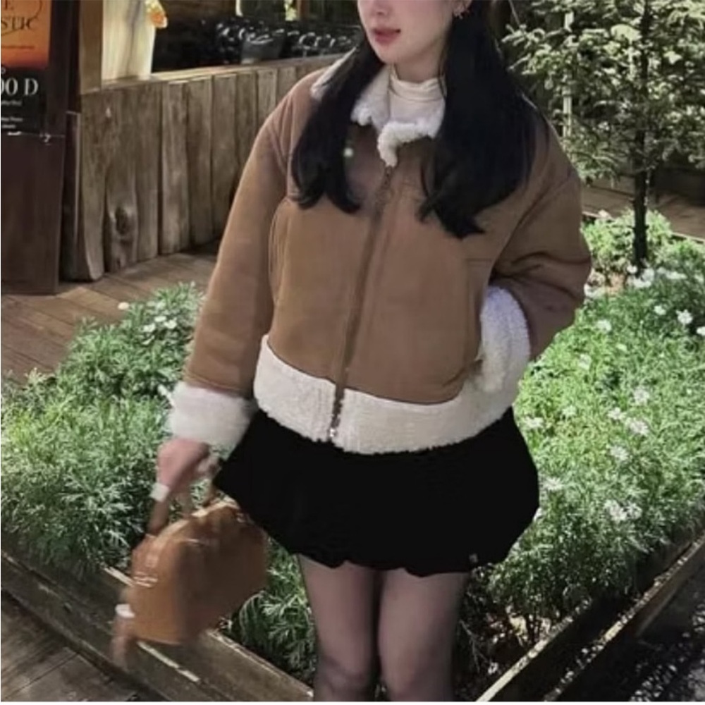 ZARA DOUBLE-FACED BIKER JACKET - Picture 6 of 16